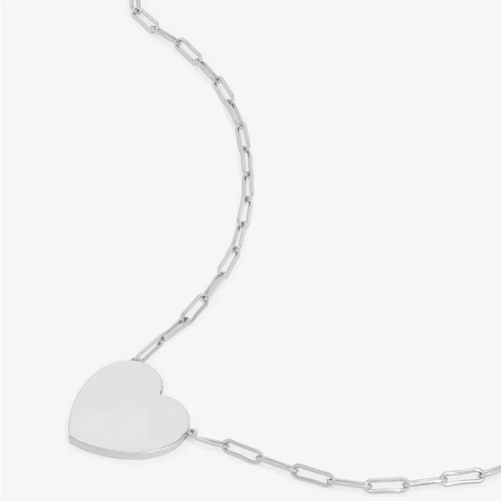 NWT - MELINDA MARIA Limited Edition Silver Heart Necklace - Picture 5 of 5